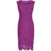Viyella Magenta Purple Lace Sleeveless Shift Dress. Size 16