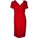 Viyella Red Wrap Style Ruched Side Dress. Size 12