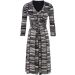 Viyella Striped 3/4 Sleeve Jersey Dress