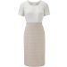 Viyella Ivory & Buff 2-in-1 Pencil Wiggle Dress. Size 10