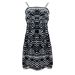 BHS 1950's Black White Aztec Print Tea Dress