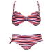 Naturana Women's Padded Bandeau Striped Bikini Set - Style 72393 - Size 10 / 32B