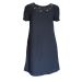 C&A Scoop Neck Embellished Navy Shift Tunic Dress