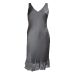 M&S V-Neck Grey Silk Blend Shift Dress. Size 10.