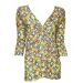 Wallis V-Neck Abstract Twisted Bodice Tunic