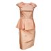 BHS 50s Style Peach Peplum Office Dress