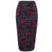 Miss Selfridge Poppy Print Elasticated Waist Midi Skirt