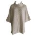 Viyella Oatmeal Star Stitch Knitted Poncho