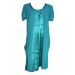 ANN HARVEY Scoop Neck Satin Trim Tunic Dress