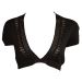 Miss Selfridge Black Sparkly Short Sleeve Knitted Shrug