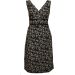 Viyella V-Neck Abstract Floral Embroidered Linen Dress