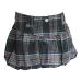 George Tartan Wool Blend Puffball Mini Skirt