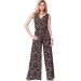 SOUTH Tribal Belted Wide Leg Jumpsuit