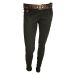 JANE NORMAN Black Moleskin Belted Skinny Jeans