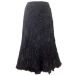 M&S Black Floral Embroidered Crinkled Maxi Skirt