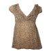 Jane Norman V-Neck Animal Print Chiffon Top