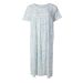 M&S Floral Crochet Trim Short Sleeve Cotton Blend Long Length Nightdress