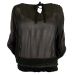 NEXT Tie Neck 3/4 Sleeve Black Chiffon Blouse