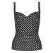 M&S Black & White Polka Dot Tankini Top