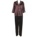 M&S 3/4 Sleeve Aubergine Purple Satin Pyjamas