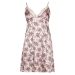 M&S Lace Trim Abstract Floral Satin Chemise