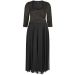 Scarlett & Jo Sweetheart Neck Black Glitter Maxi Dress
