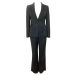 M&S Smart Pinstripe 2-Piece Wide Leg Trouser Suit. Size 10M