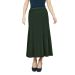 South Khaki Green Elasticated Waist A-Line Jersey Skirt