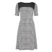 M&S Monochrome Dogstooth Checked Fit & Flare Skater Dress