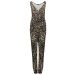 M&Co Wrap Bodice Tribal Ikat Print Lightweight Jumpsuit