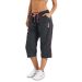 HEAD Charcoal Woven Cropped Trousers/Track Bottoms