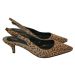 M&S Animal Print Kitten Heel Slingback Shoes. Size 3 & 3.5