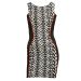 Topshop Scoop Neck Illusion Diamond Print Mini Dress