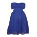 Miso Blue Strapless Cut-Out Side Chiffon Mini Dress