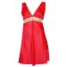 DUNNES Red Satin & Silver Sequin Chemise Nightdress. Size 14-16