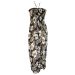 Peacocks Floral Print Chiffon Maxi Dress