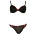 Sexy Black Underwired Padded Bra & Thong Set