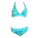 RESORT 2-Piece Blue & Silver Halterneck Bikini Set