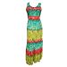 MONSOON Scoop Neck Blue Green & Red Maxi Dress