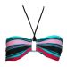 Resort Striped Strapless / Halterneck Bikini Top. Size 10
