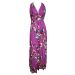 BHS Purple Floral V-Neck Stretch Maxi Dress