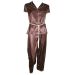 M&S Polka Dot Brown Satin Pyjamas