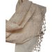 NEXT Light Peach Embroidered Fringed Scarf / Wrap / Shawl
