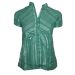 Next Jade & Silver Thread Smart Short Sleeve Fitted Blouse
