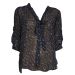 Dorothy Perkins Navy 70s Retro Tie Neck Chiffon Blouse