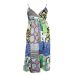 M&S V-Neck Cross-Over Bodice Abstract Print Cotton Dress