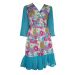 Monsoon Blue Floral Kimono Sleeve Chiffon Dress