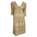 MONSOON Feather Print V-Neck Stretch Jersey Dress