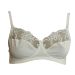 M&S Ivory Non Wired Full Cup Lacey Bra. Size 36C