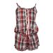 Supersoft Red Check Flannel Playsuit/PJS/Onesie